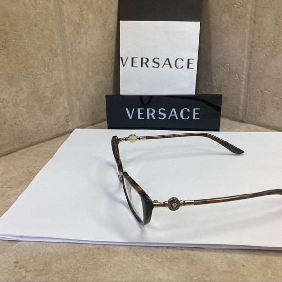 New Versace Tortoise Eyeglasses. Semi cat eye - Picture 4 of 12